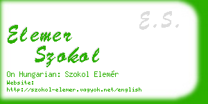 elemer szokol business card